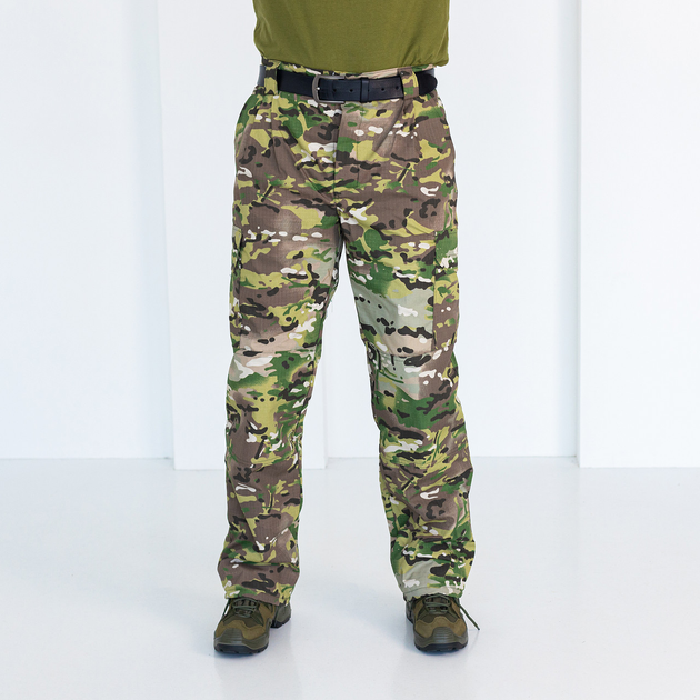 Брюки зимние Мультикам, мужские утепленные камуфляжные брюки на нетканой подкладке 58 - изображение 2