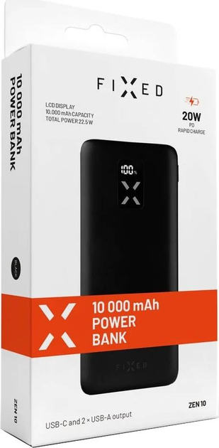 Powerbank Fixed Zen USB-C PD 20W 10.000 mAh Czarny (FIXZEN-10-BK) - obraz 4
