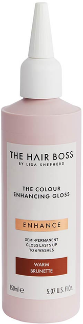Rozświetlacz The Hair Boss The Colour Enhancing Gloss podkreślający ciepły odcień ciemnych włosów Warm Brunette 150 ml (5060427356758) - obraz 1