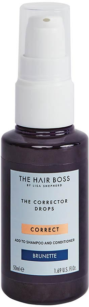 Kropelki The Hair Boss The Corrector Drops korygujące ciemny kolor włosów Brunette 50 ml (5060427356659) - obraz 1