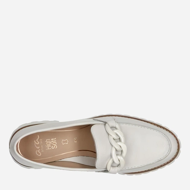 Loafersy damskie skórzane ARA ARA1231209-09 40 Białe (4049299243848) - obraz 5