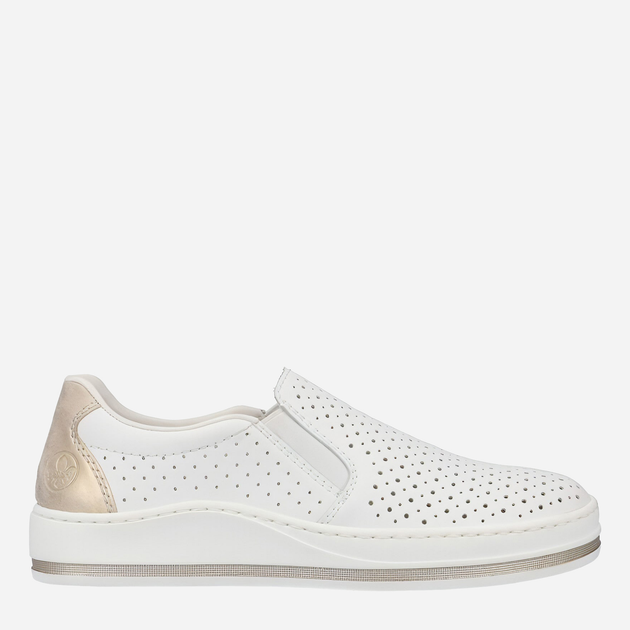 Buty slip-on damskie RIEKER RIEM5950-80 40 Białe (4060596642806) - obraz 1