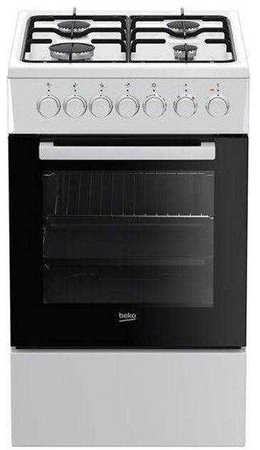 Плита комбинированная Beko FSM52120DW - 50х60 см/газ-контр/эмал. реш ...