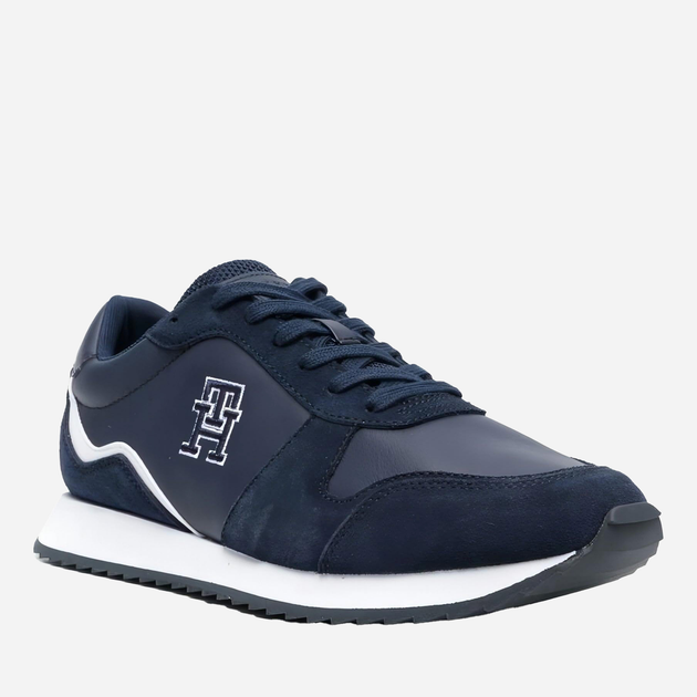 Buty sportowe męskie skórzane Tommy Hilfiger THIFM0FM04479DCC 41 Niebieskie (8720643126623) - obraz 2