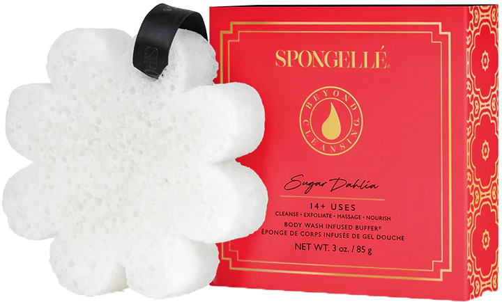 Gąbka nasączona mydłem Spongelle Boxed Flower do mycia ciała Sugar Dahila (853831008437) - obraz 1