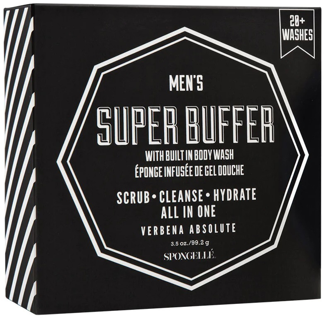 Gąbka nasączona mydłem Spongelle 20 + Men's Buffer do mycia ciała Super (850780001557) - obraz 1