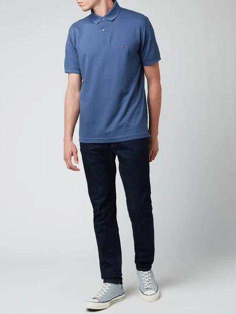 Koszulka polo męska Tommy Hilfiger THMW0MW17770C9T S Niebieska (8720113784827) - obraz 3