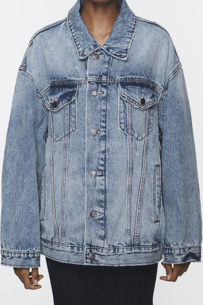 Джинсовая куртка женская Zara 17808849 S Синяя (1159797378