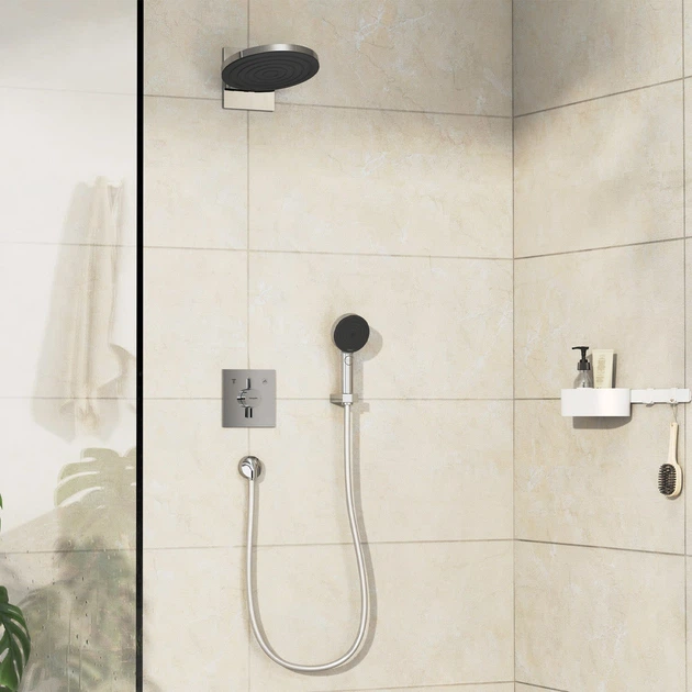 Внешняя часть смесителя без скрытой части HANSGROHE DuoTurn E хром латунь 155x155мм 75417000 - изображение 7