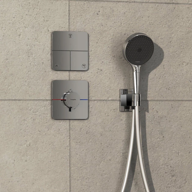 Зовнішня частина змішувача без прихованої частини HANSGROHE ShowerSelect Comfort Q хром латунь 155x155мм 15588000 - зображення 8