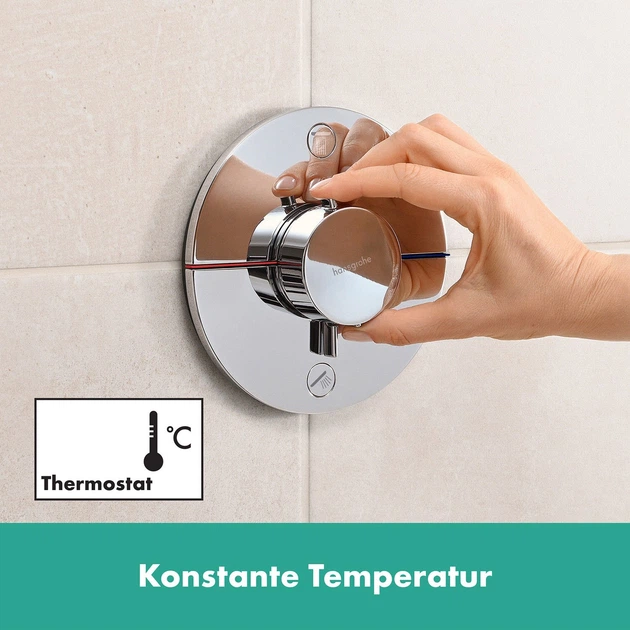 Внешняя часть смесителя без скрытой части HANSGROHE ShowerSelect Comfort S хром латунь 155мм 15554000 - изображение 3