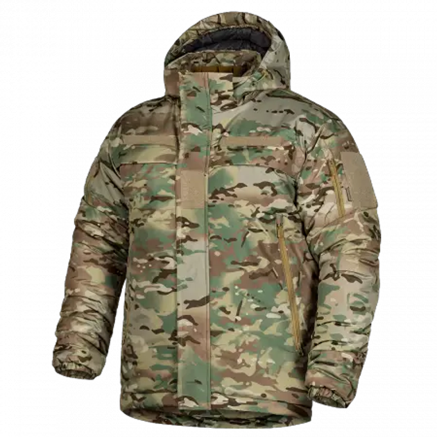 Зимняя повседневная мужская куртка Patrol System 3.0 Dewspo RS Мультикам M Kali KL420 с капюшоном липучки на рукавах и груди для шевронов и патчей - изображение 2