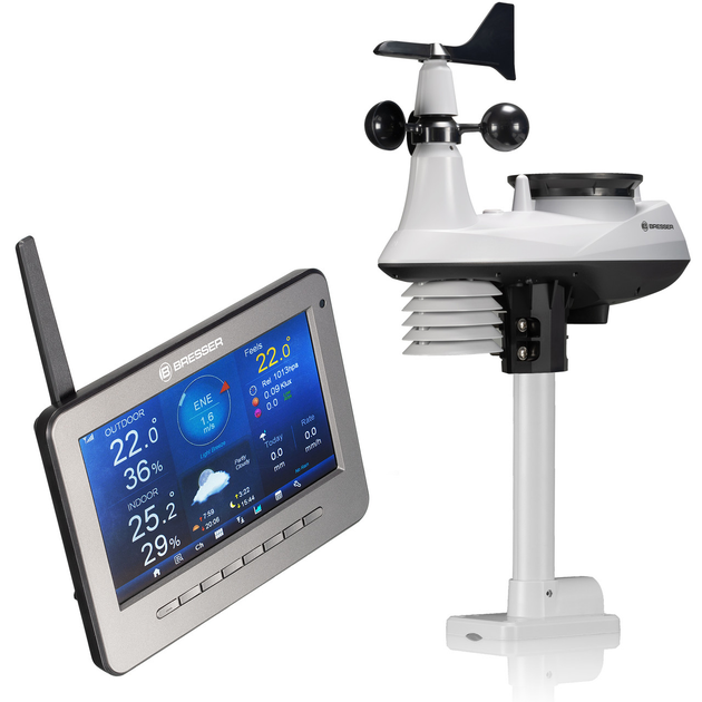 Метеостанція Bresser Professional WIFI HD TFT Colour Weather Center 7-in-1 Sensor (7003500) - изображение 3