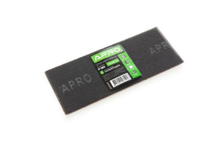 Сітка абразивна APRO P180 115×280мм карборунд (5шт) - зображення 1