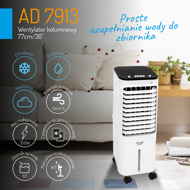 Mobilny klimatyzator Adler AD 7913 - obraz 9