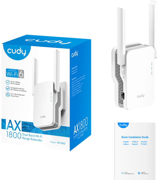 Ретранслятор Cudy RE1800 (6971690791872) - зображення 4