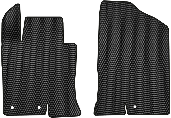 Акція на EVA килимки EVAtech в салон авто передні для Hyundai Sonata (YF) Hybrid (3 clips) 2009-2014 6 покоління Sedan USA 2 шт Black від Rozetka