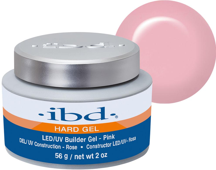 Przedłużnie paznokci IBD Hard Builder Gel UV budujący Pink 56 g (39013604127) - obraz 1