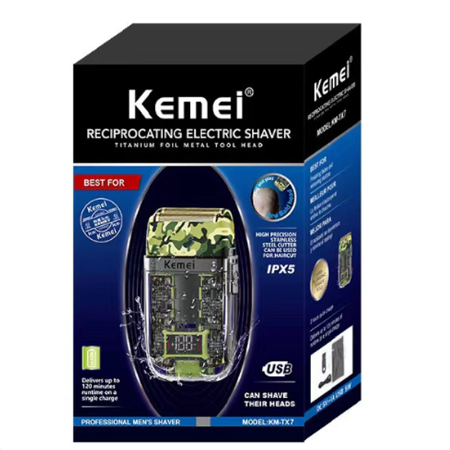 Электробритва Kemei Military Shaver (KM-TX7) - Фото 3 Электробритва Kemei Military Shaver (KM-TX7) - изображение 3