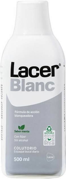 Ополіскувач для порожнини рота Lacer Lacerblanc mint mouthwash 500 мл (8430340052728) - зображення 1