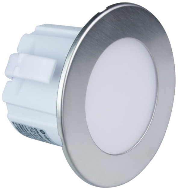Світлодіодний світильник для сходів DPM круглий матовий сріблястий (YCB178S) (5906881206706) - зображення 1