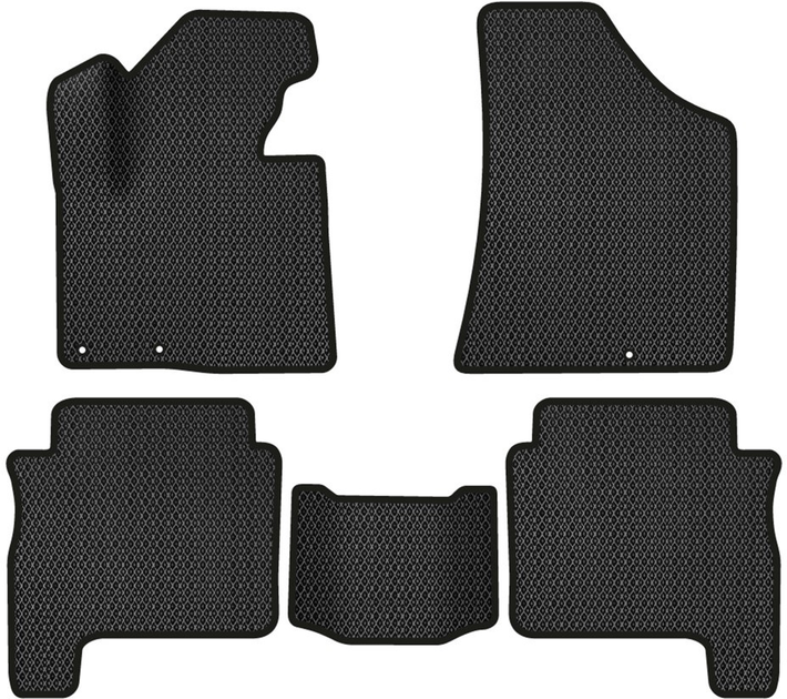 Акція на EVA килимки EVAtech в салон авто для Hyundai Santa FE (CM) Restyling (Floor Gas Pedal) 7 seats (3 clips) 2010-2012 2 покоління SUV EU 5 шт Black від Rozetka