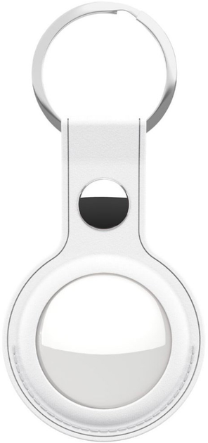 Шкіряний брелок KeyBudz Leather Keyring для Apple AirTag (2 Pack) White (AT2_S1_WHT) - зображення 2