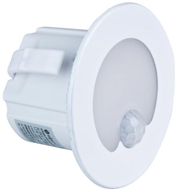 Oprawa schodowa LED DPM z czujnikiem ruchu okrągła matowa biała (YCB178W-PIR) (5906881210888) - obraz 1