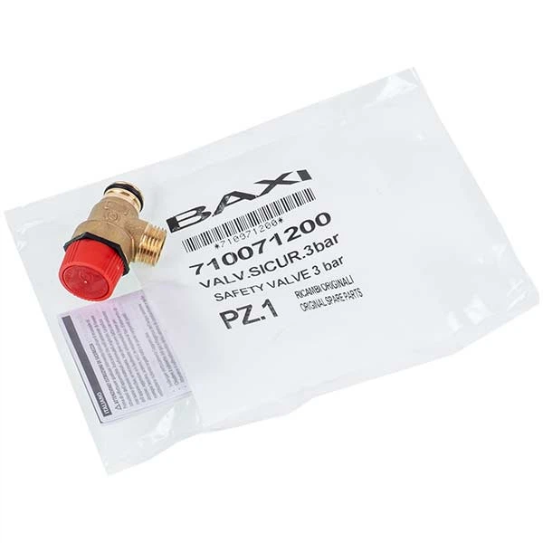 Предохранительный клапан 3 бар для газового котла Baxi/Westen 710071200 - изображение 4