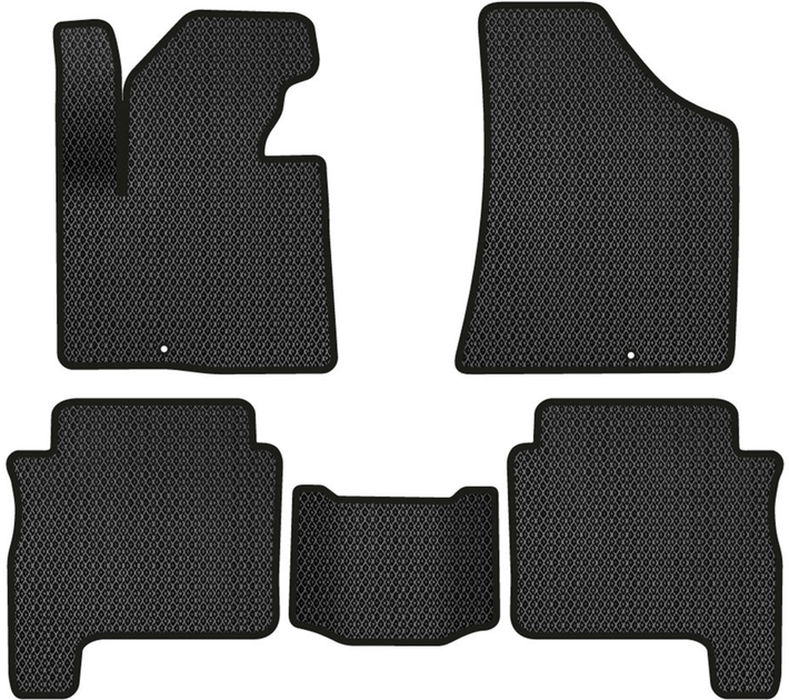 Акція на EVA килимки EVAtech в салон авто для Hyundai Santa FE (CM) Restyling (Floor Gas Pedal) 7 seats (2 clips) 2010-2012 2 покоління SUV EU 5 шт Black від Rozetka