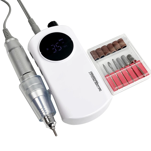 Фрезер для маникюра на аккумуляторе белый 35000 оборотов Nail Drill ZS 237 портативный маникюрный фрезер 20W - Фото 6 Фрезер для маникюра на аккумуляторе белый 35000 оборотов Nail Drill ZS 237 портативный маникюрный фрезер 20W - изображение 6