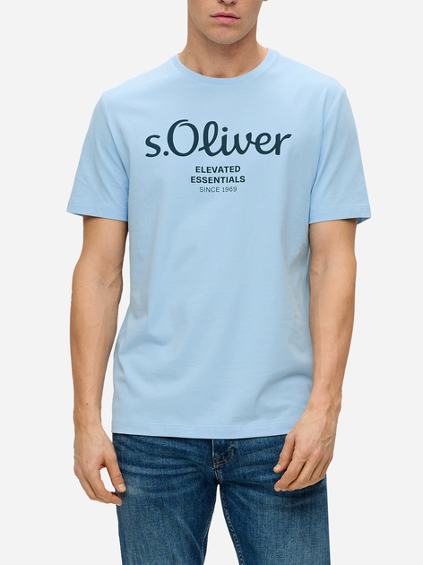 Koszulka męska s.Oliver 10.3.11.12.130.2141458-50D1 XL Błękitna (4099975042784) - obraz 1