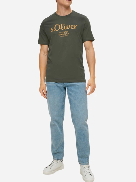 Koszulka męska s.Oliver 10.3.11.12.130.2141458-79D2 S Khaki (4099975043118) - obraz 3