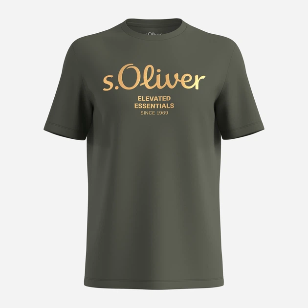 Футболка чоловіча s.Oliver 10.3.11.12.130.2141458-79D2 L Хакі (4099975043132) - зображення 4