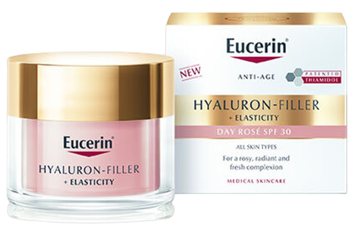 Денний крем для обличчя Eucerin Hyaluron Filler Day Cream Rose SPF30 50 мл (4005800324543) - зображення 1