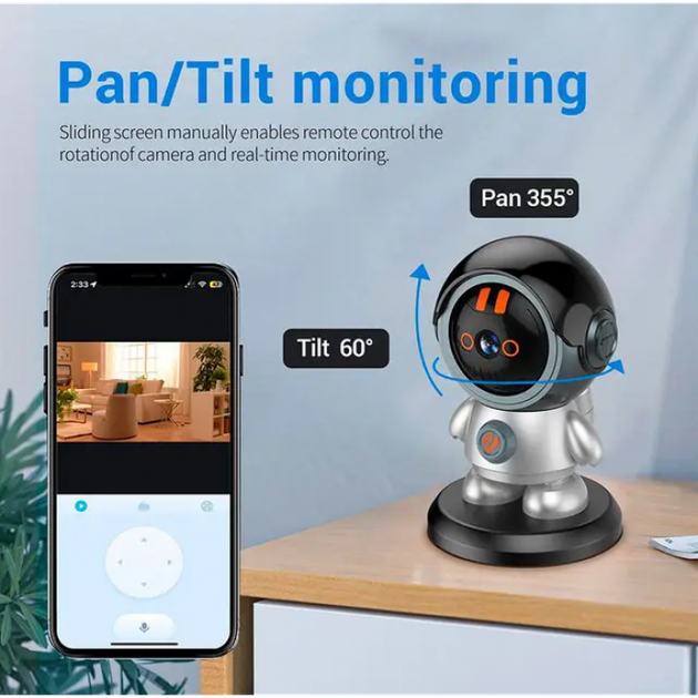 Поворотная беспроводная IP-камера для домашней безопасности Wi-Fi видеоняня - Фото 5 Поворотная беспроводная IP-камера для домашней безопасности Wi-Fi видеоняня - изображение 5