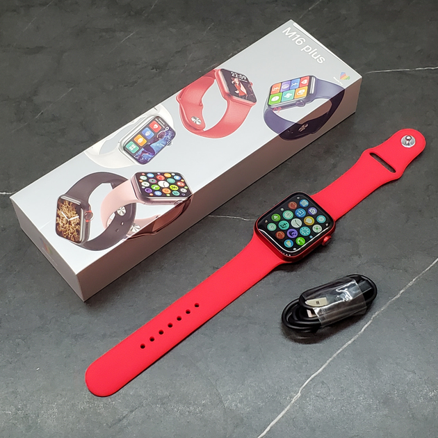 Смарт-часы Smart Watch M16 plus Aluminium 44 mm голосовой вызов, соц ...
