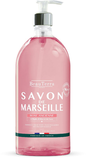 Мило Beauterra Marseille Jabón Rosa Antigua 1000 мл (3401360094680) - зображення 1