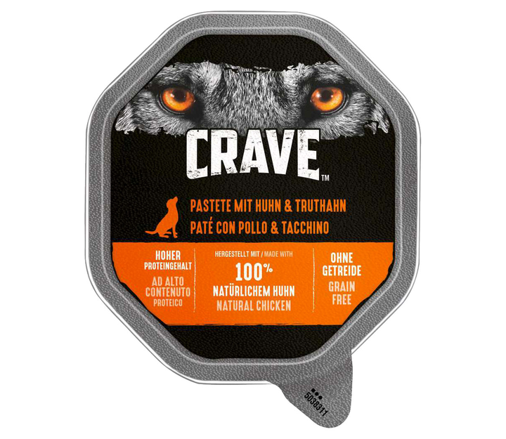 Mokra karma dla psów Crave z kurczakiem i indykiem 150 g (3065890149168) - obraz 1