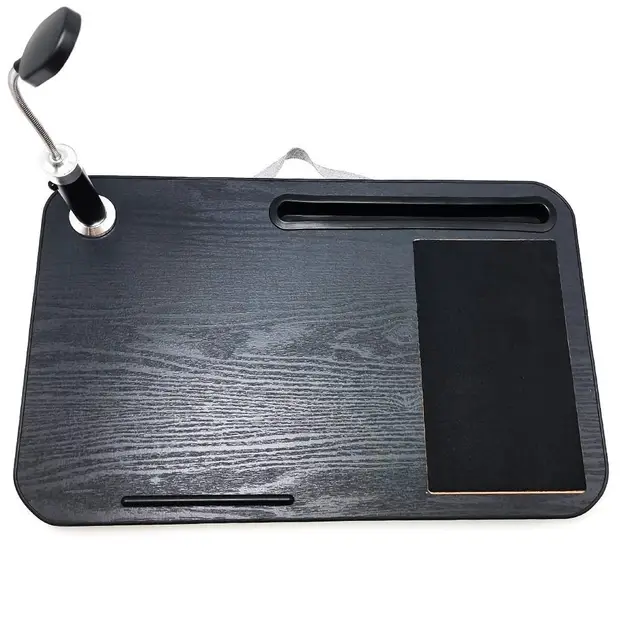 Столик-підставка для ноутбука з подушкою та лампою USB Puffy столик із тримачем планшета та телефону - изображение 7