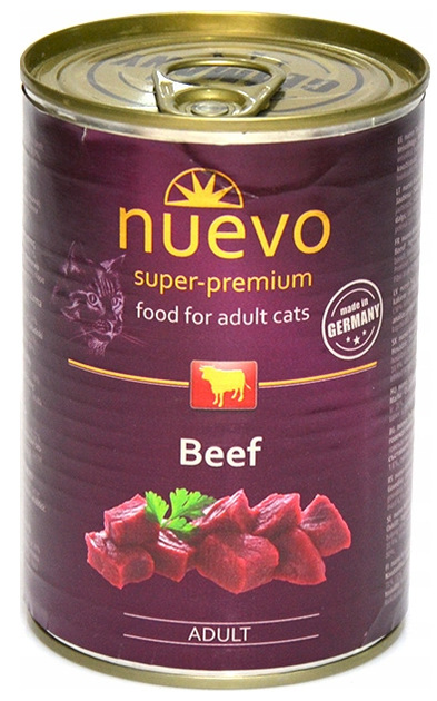 Mokra karma dla kotów Nuevo Beef Adult z wołowiną 400 g (4250231595202) - obraz 1