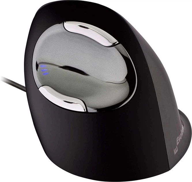 Проводная вертикальная мышь Evoluent VerticalMouse D Large / USB / Лазерный / 6 кнопок / Черная (102060395) - Б/У - изображение 2