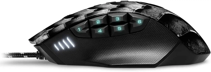 Ігрова мышь Sharkoon Drakonia II / PixArt 3360 / 15000 DPI / 12 кнопок / RGB подсветка / Черная Б/В - изображение 3