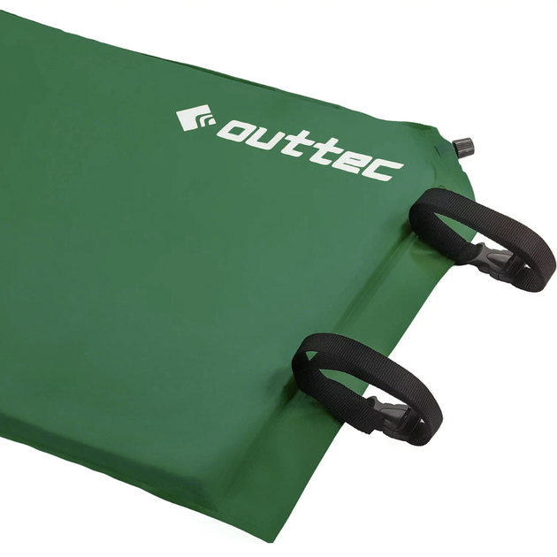 Самонадувающийся коврик Outtec с подушкой гладкий зеленый - изображение 5