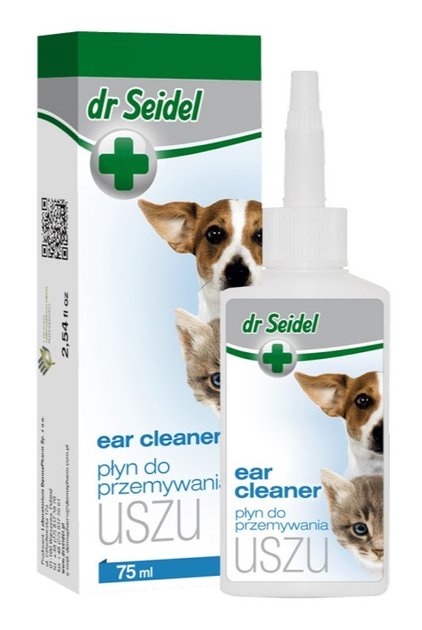Kropli do czyszczenia uszy dr Seidel Psy i Koty 75 ml (5901742000141) - obraz 1