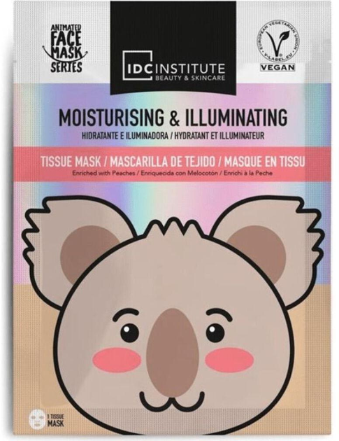 Tkaninowa maska do twarzy Idc Institute Idc Mascarilla Facial Hidratante e Iluminadora 40 g (8436591926535) - obraz 1
