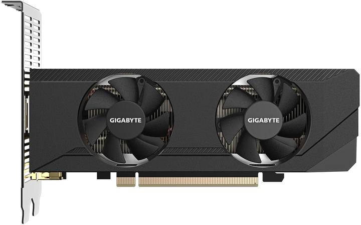 Видеокарта Gigabyte PCI-Ex GeForce RTX 3050 Low Profile OC 6GB GDDR6 (96bit) (1477/14000) (2 х HDMI, 2 x DisplayPort) (GV-N3050OC-6GL) - изображение 1