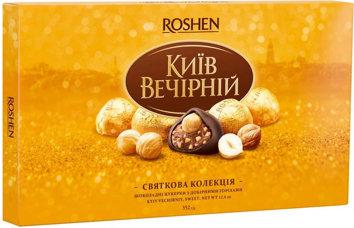 Цукерки Roshen Київ вечірній 352 г - Фото 1 Цукерки Roshen Київ вечірній 352 г - зображення 1