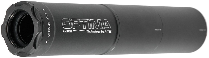 Саундмодератор A-TEC Optima-45 швидкознімний. Кал. - .30 (під кал. 270 Win; 7x64; 308 Win і 30-06). Різьба - A-Lock Mini - зображення 1