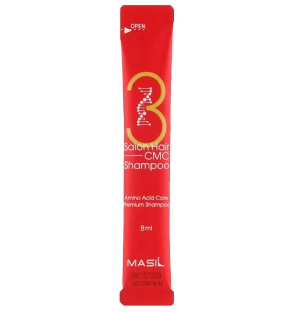 Восстанавливающий шампунь с аминокислотами - Masil 3 Salon Hair CMC Shampoo, 8 мл - Фото 1 Восстанавливающий шампунь с аминокислотами - Masil 3 Salon Hair CMC Shampoo, 8 мл - изображение 1